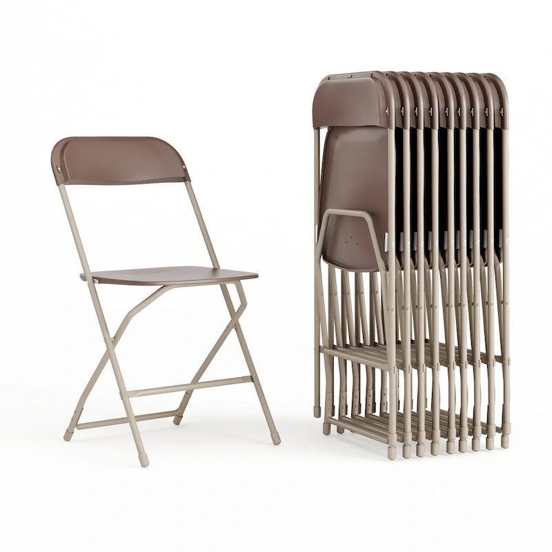 Plastic Folding Chair - 10 Pack 650LB Weight Capacity - Event Chair