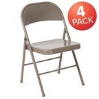 4 Pack Double Braced Metal Folding Chair