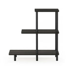 Furinno Turn-N-Tube 3-Tier Sofa Side Table Tall, Espresso/Black