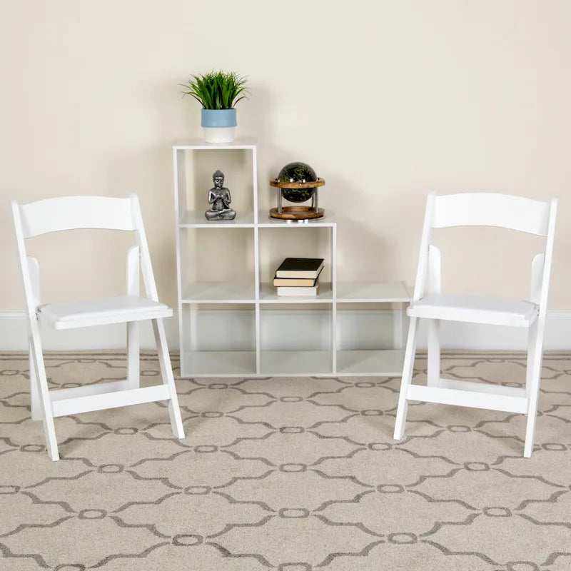 Vinyl-padded Wood Folding Chair (Set of 4)
