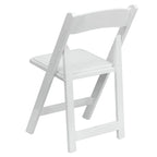 Wood Folding Chair with Vinyl Padded Seat (Set of 2)