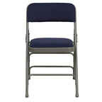 Set of 2 Metal Folding Chairs with Padded Seats