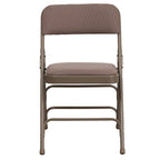 Set of 2 Metal Folding Chairs with Padded Seats
