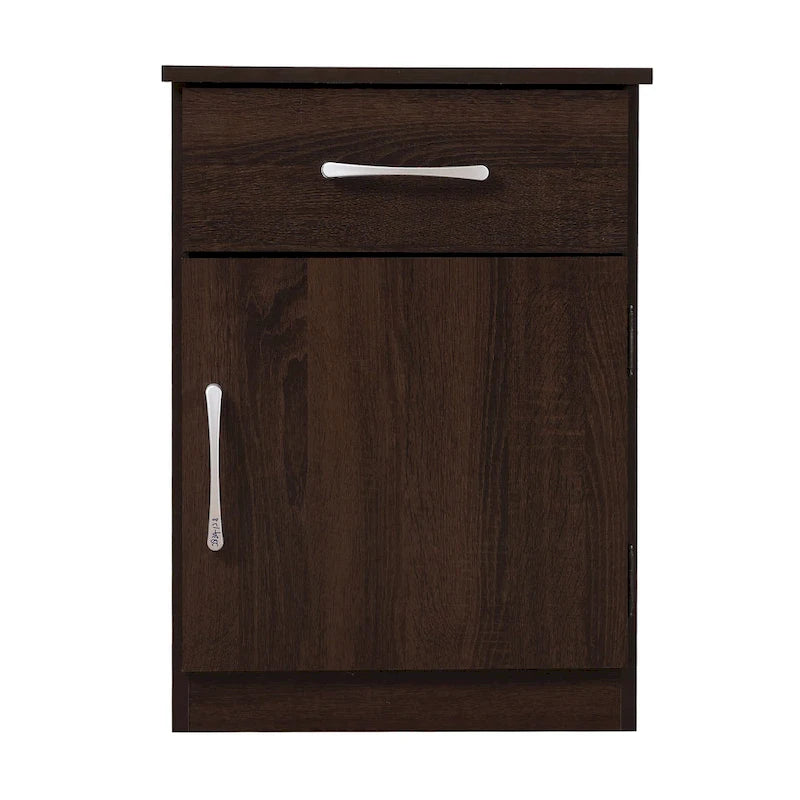Alston 1-drawer and Cabinet Wood Nightstand