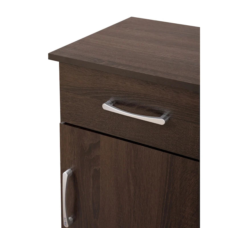 Alston 1-drawer and Cabinet Wood Nightstand