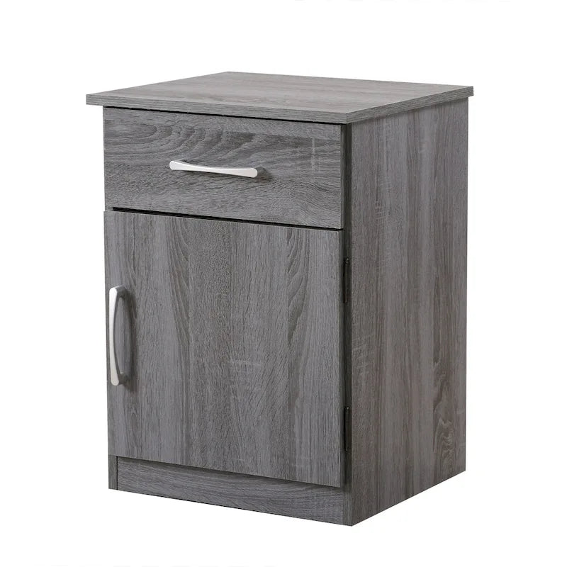 Alston 1-drawer and Cabinet Wood Nightstand