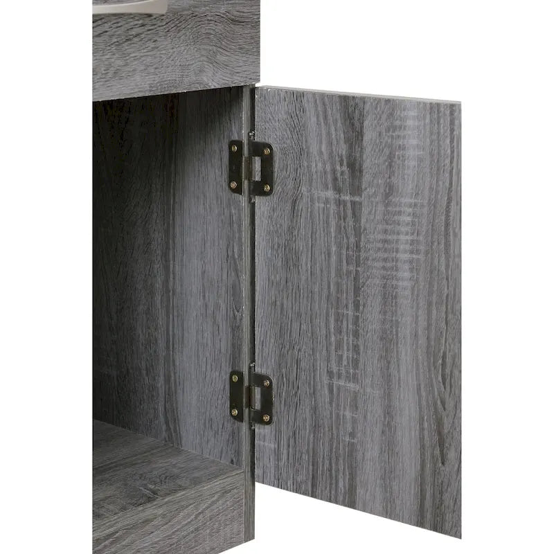 Alston 1-drawer and Cabinet Wood Nightstand