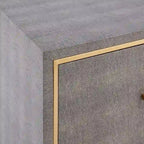 Edinburgh 2-Drawer Faux Shagreen End table