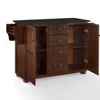 Eleanor Brown Wood/ Stainless Steel Top Kitchen Island - 18d x 51.5w x 35.25h