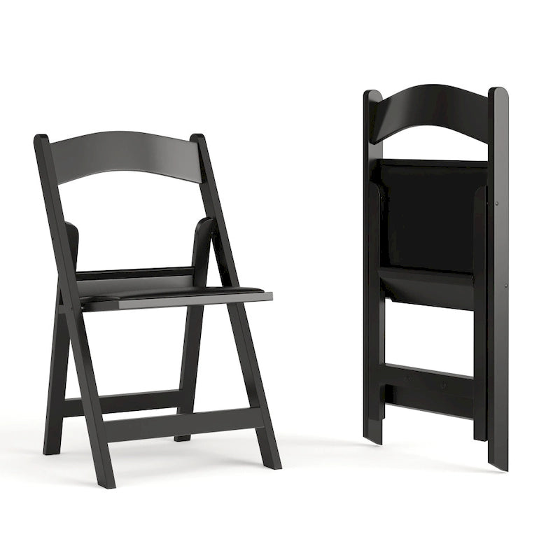 Set of 2 Folding Chairs with Padded Seats - 18D x 17.25W x 30.75H