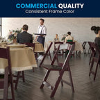 Set of 2 Folding Chairs with Padded Seats - 18D x 17.25W x 30.75H