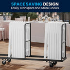 Set of 2 Folding Chairs with Padded Seats - 18D x 17.25W x 30.75H