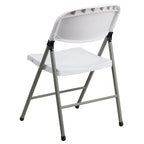 2 PK 330 lb. Capacity Plastic Folding Chair with Charcoal Frame
