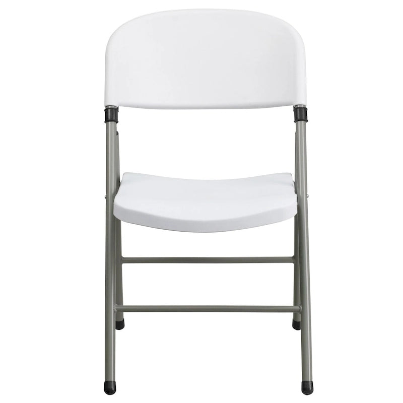 2 PK 330 lb. Capacity Plastic Folding Chair with Charcoal Frame