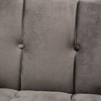 Glam Velvet Fabric Armchair with Gold-Tone Frame