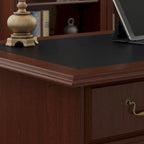 Bush Furniture Saratoga Executive Desk, Lateral File Cabinet and Two 5 Shelf Bookcases in Harvest Cherry