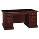 Bush Furniture Saratoga Executive Desk, Lateral File Cabinet and Two 5 Shelf Bookcases in Harvest Cherry