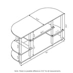 Furinno JAYA 15116 Simple Design Corner TV Stand