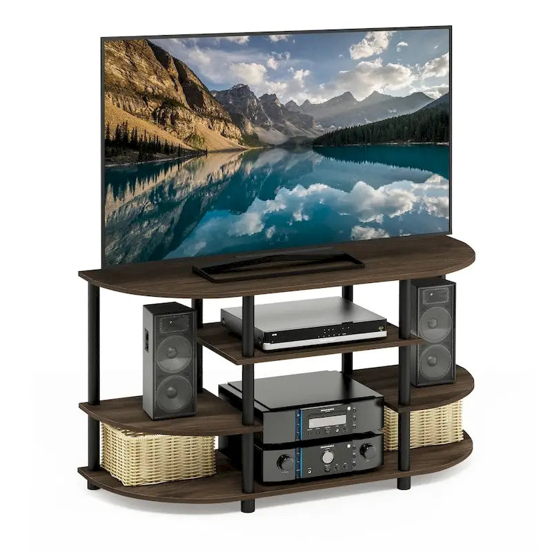 Furinno JAYA 15116 Simple Design Corner TV Stand