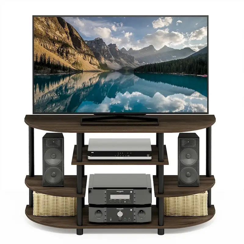 Furinno JAYA 15116 Simple Design Corner TV Stand