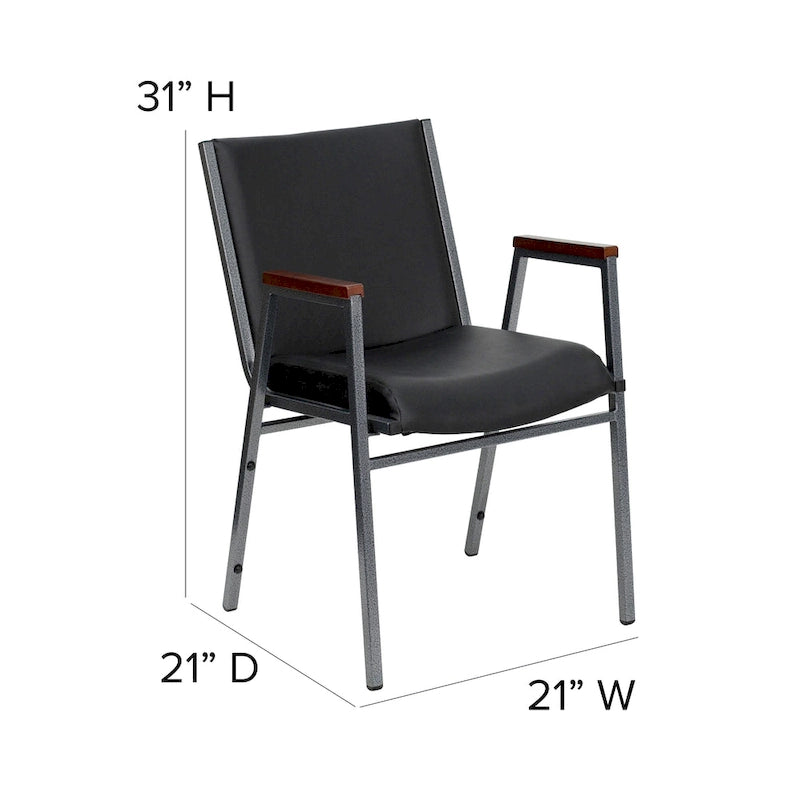 Heavy Duty Stack Chair with Arms - 21D x 21W x 31H