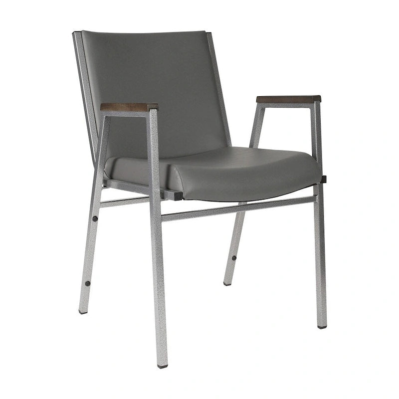 Heavy Duty Stack Chair with Arms - 21D x 21W x 31H