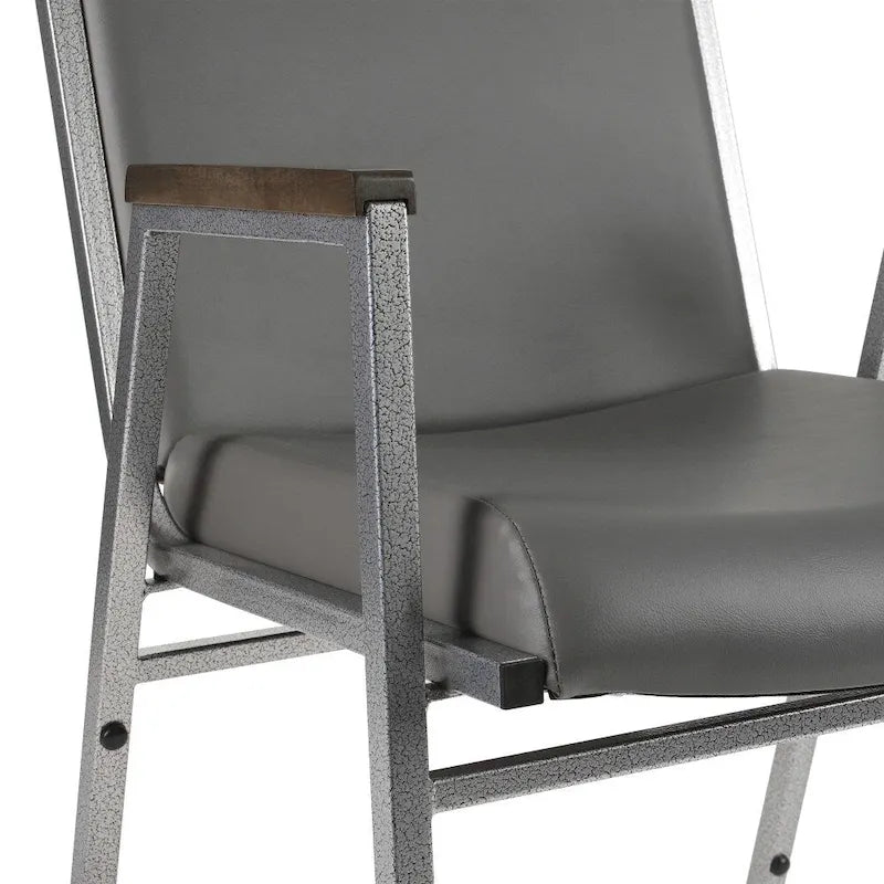 Heavy Duty Stack Chair with Arms - 21D x 21W x 31H
