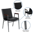 Heavy Duty Stack Chair with Arms - 21D x 21W x 31H