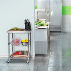 Allerton Stainless Steel Kitchen Work Table Cart