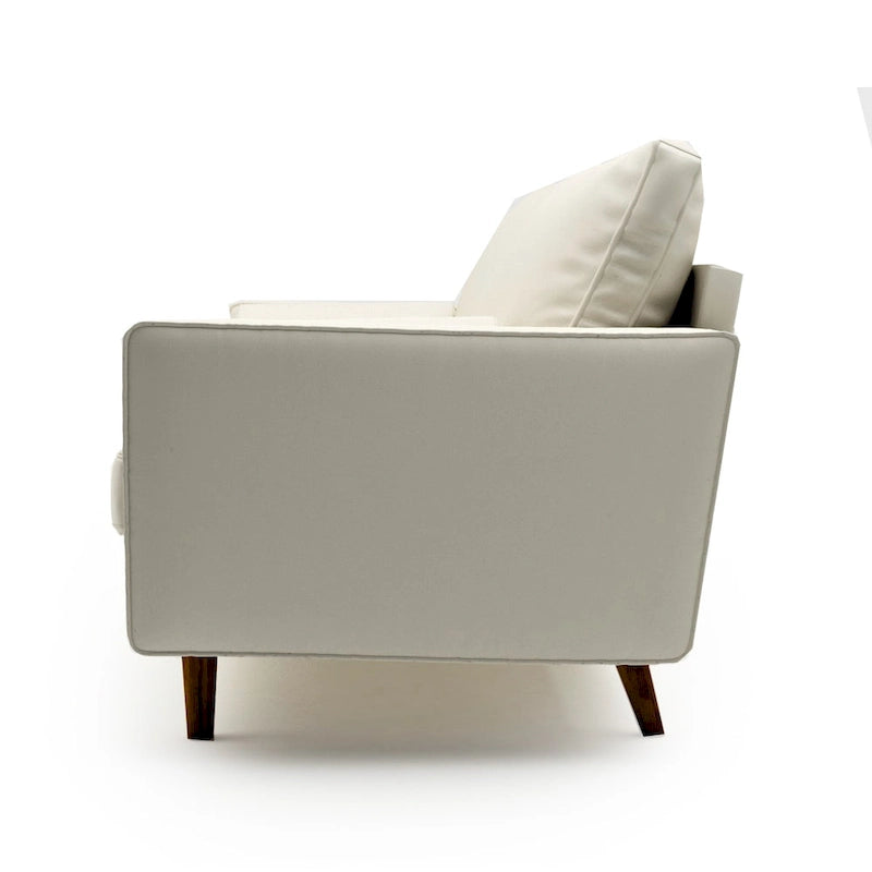 US Pride Faux Leather Mid-century Modern Sofa