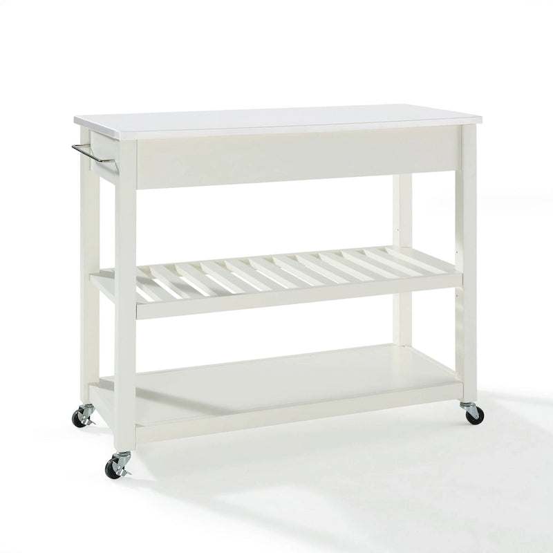 Full Size Granite Top Kitchen Prep Cart - 43W x 17D x 35H