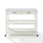 Full Size Granite Top Kitchen Prep Cart - 43W x 17D x 35H