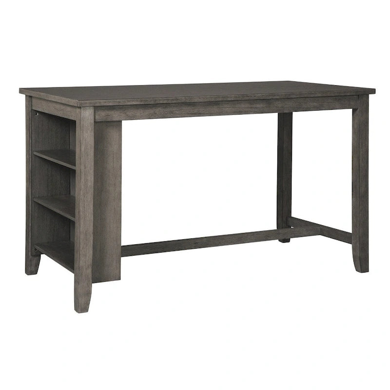 Caitbrook Rectangular Counter Height Dining Table with Storage - Gray