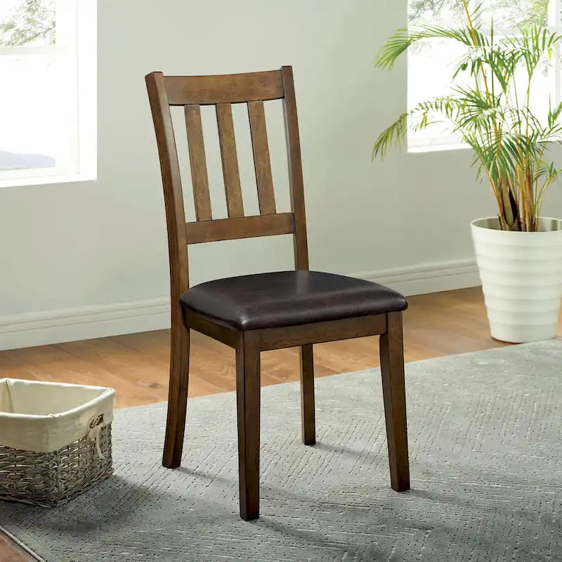 Dohl Transitional Walnut 5-Piece Dining Table Set by Furniture of America