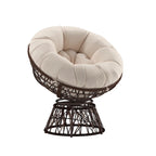 Papasan Swivel Patio Lounge Chair