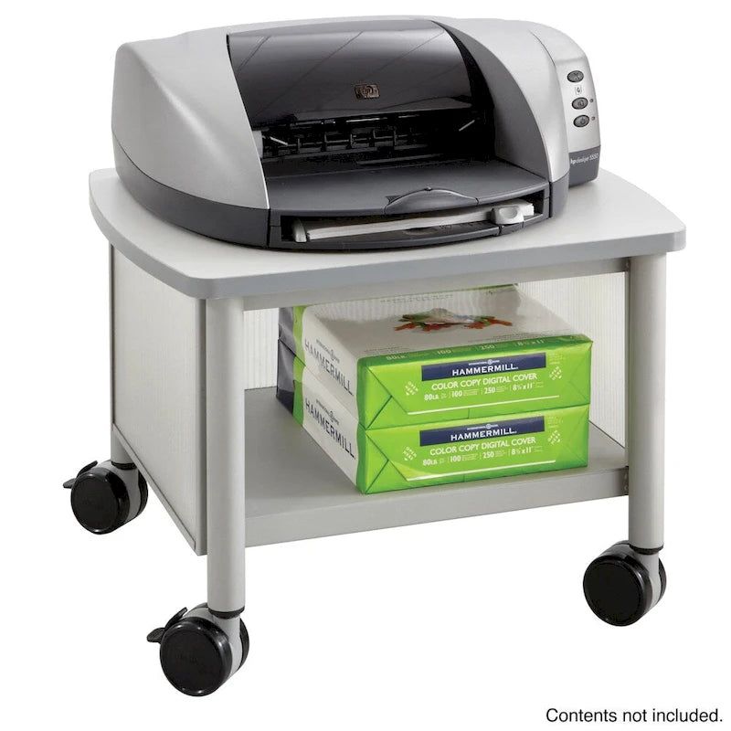 Small, Mobile Under Table Printer Storage Stand