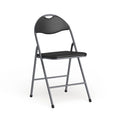 2 Pack 300 lb. Capacity Vinyl Metal Folding Chair with Carrying Handle