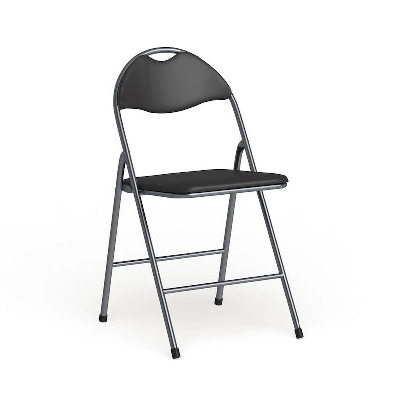 2 Pack 300 lb. Capacity Vinyl Metal Folding Chair with Carrying Handle
