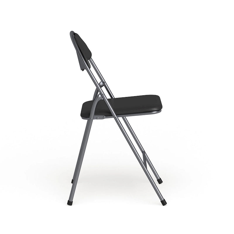 2 Pack 300 lb. Capacity Vinyl Metal Folding Chair with Carrying Handle