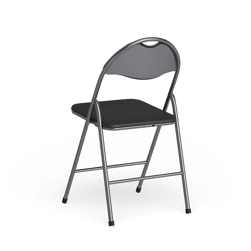 2 Pack 300 lb. Capacity Vinyl Metal Folding Chair with Carrying Handle
