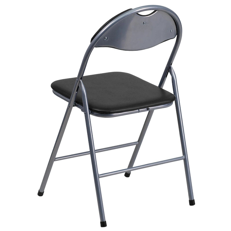 2 Pack 300 lb. Capacity Vinyl Metal Folding Chair with Carrying Handle