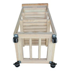 Estelle Unfinished Solid Parawood Kitchen Trolley