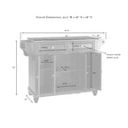 Cambridge Granite Top Full Size Kitchen Island/Cart - 18d x 51.5w x 36h