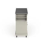 White Finish Stainless Steel Top Kitchen Cart and Island - 18d x 51.5w x 36h