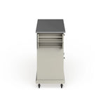 White Finish Stainless Steel Top Kitchen Cart and Island - 18d x 51.5w x 36h