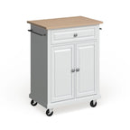 Compact Wood Top Kitchen Cart - 31W x 18D x 35.5H