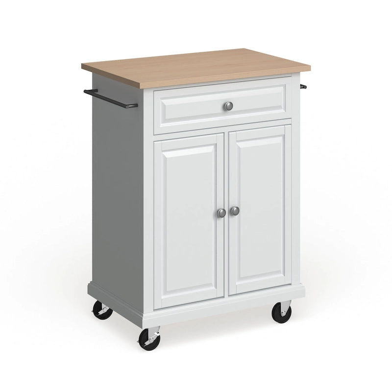 Compact Wood Top Kitchen Cart - 31W x 18D x 35.5H