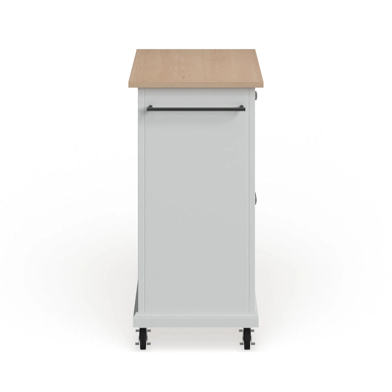 Compact Wood Top Kitchen Cart - 31W x 18D x 35.5H