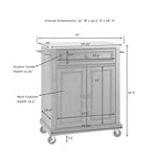 Compact Wood Top Kitchen Cart - 31W x 18D x 35.5H