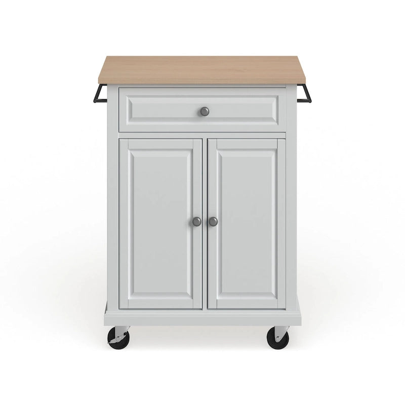 Compact Wood Top Kitchen Cart - 31W x 18D x 35.5H